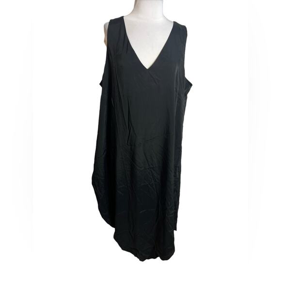 NWT Universal Standard Iconic Cooling Cupro Geneva V Tank Dress Black 18 20 - Picture 4 of 9